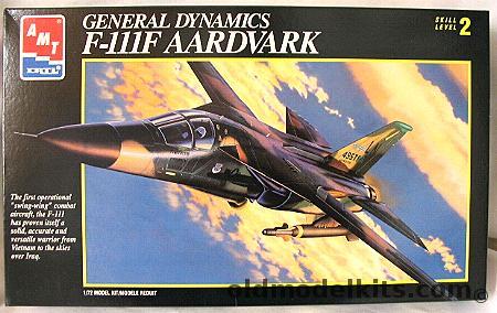 AMT 1/72 F-111F Aardvark - Desert Storm Sadam Hussein Bumker Mission 494th AMU With Special LGB GBU-28, 8936 plastic model kit